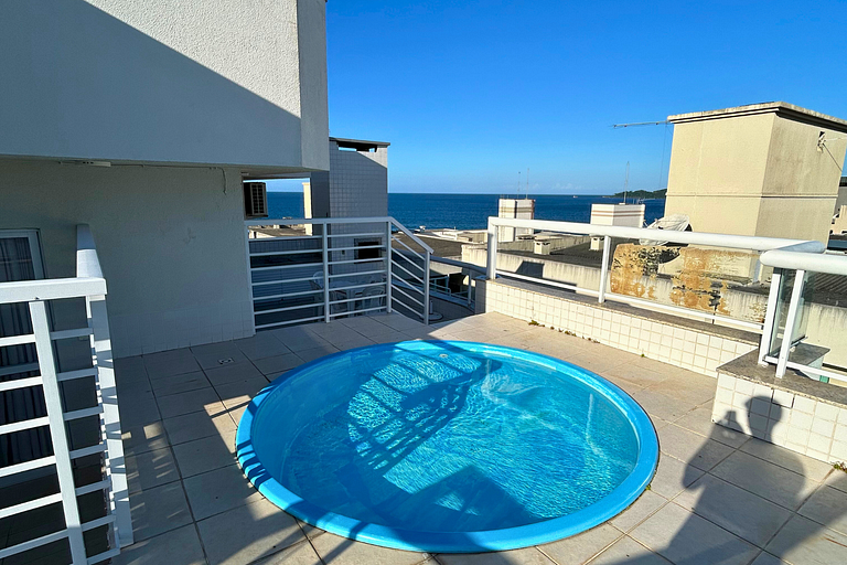 Aluguel Cobertura com piscina vista mar em Bombas