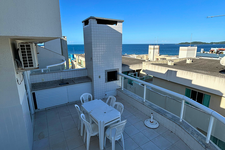 Aluguel Cobertura com piscina vista mar em Bombas