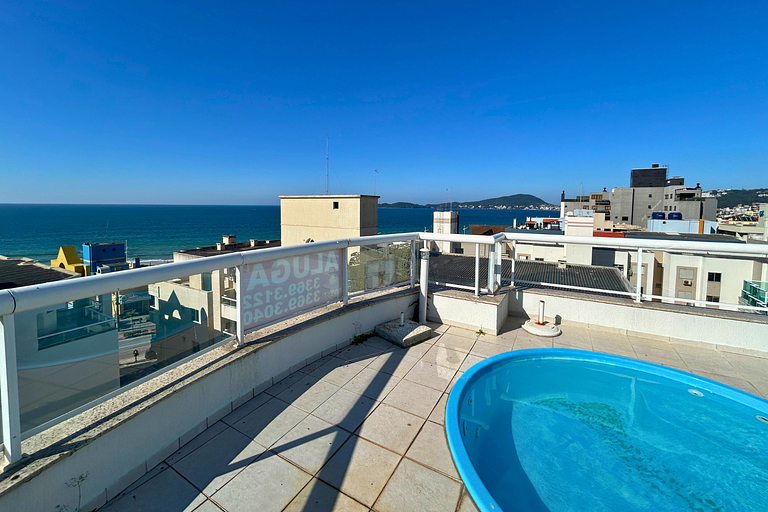 Aluguel Cobertura com piscina e vista mar emBombas