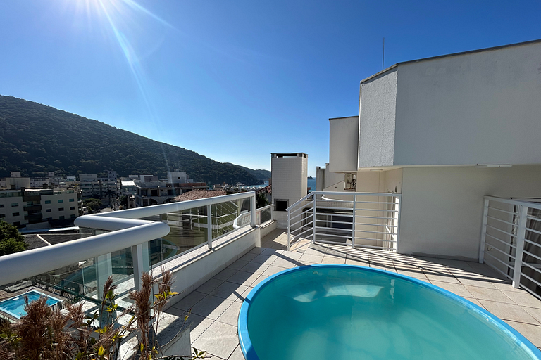 Aluguel Cobertura com piscina e vista para o mar